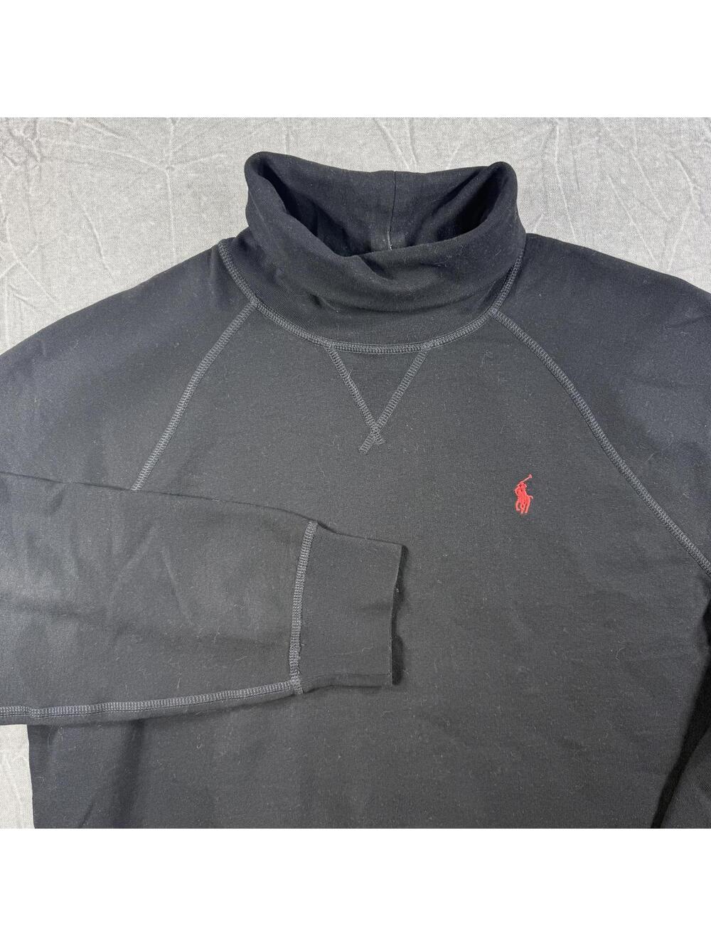 Ralph Lauren Sweater Men's L Black Turtleneck Fleece